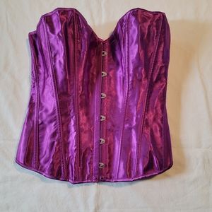 New In Bag Gorgeous Metallic Purple Corset